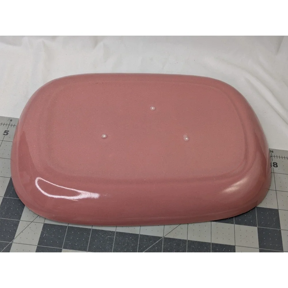 Bauer Los Angeles Ceramic Pink Platter Tray‎ 12 Inch READ